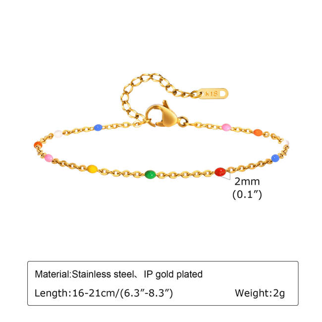Wholesale Stainless Steel Millet Bead Bracelet