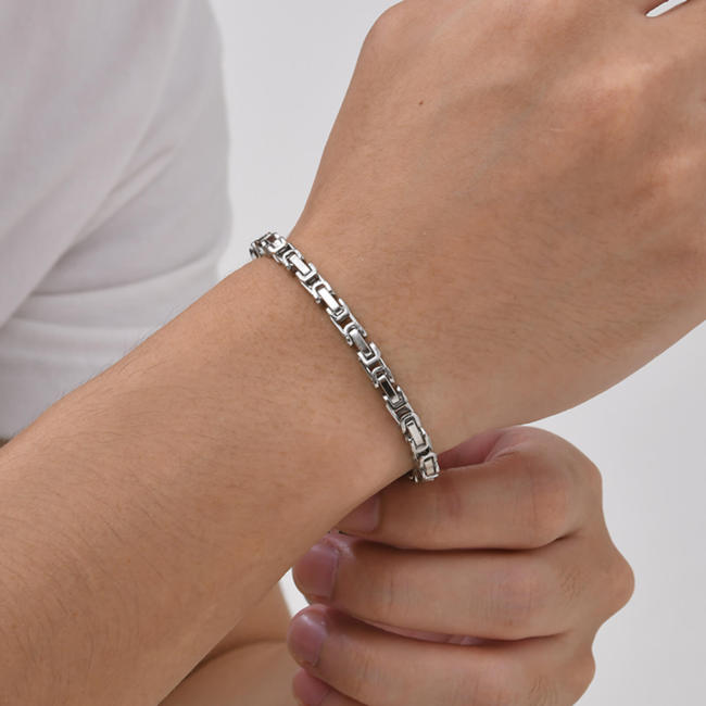 Wholesale Stainless Steel Byzantine Chain Bracelet