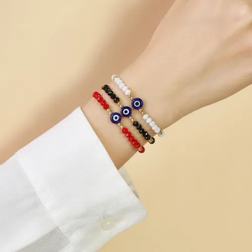 Wholesale Devil's Eye Color Beads Bracelet