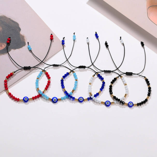Wholesale Devil's Eye Color Beads Bracelet