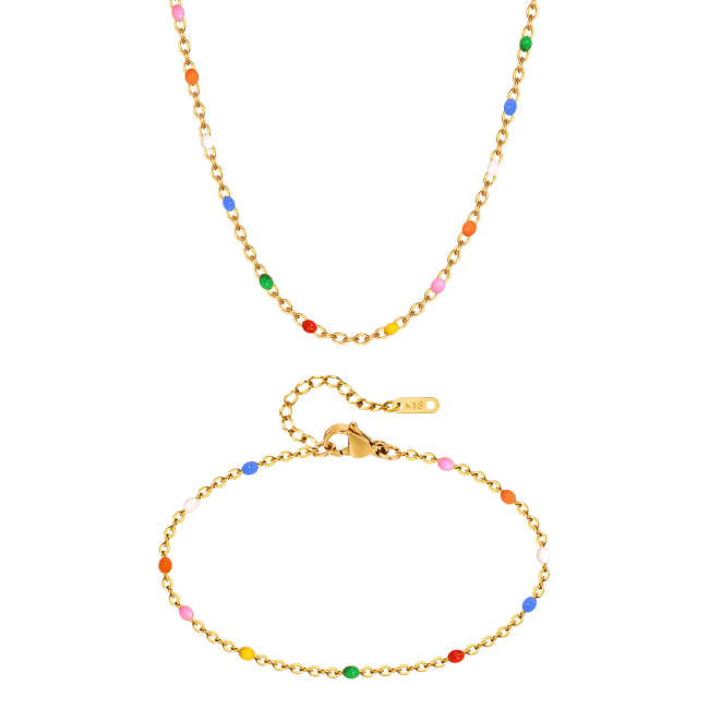 Wholesale Stainless Steel Millet Bead Bracelet