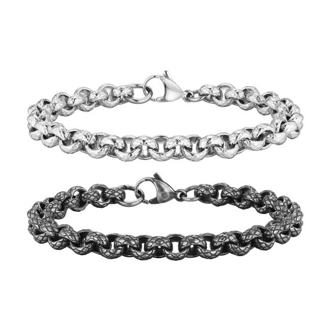 Wholesale Stainless Steel Mens Rolo Chain Bracelet