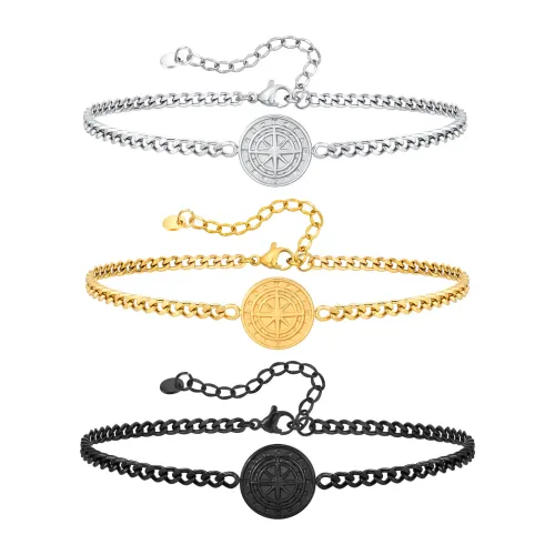 Wholesale Stainless Steel Compass Link Chain Bracelet