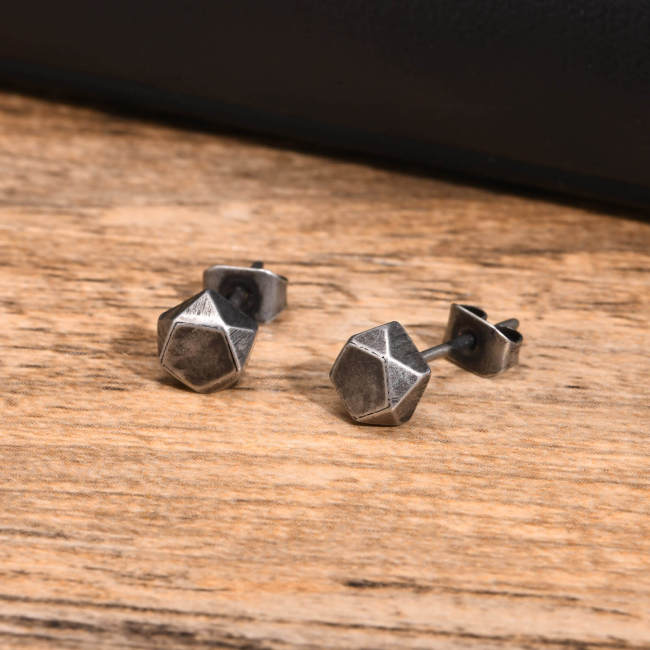 Wholesale Stainless Steel Vintage Geometric Stud Earrings