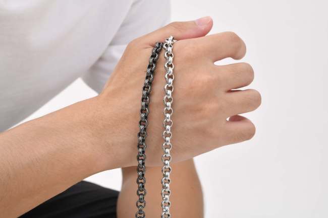 Wholesale Stainless Steel Mens Rolo Chain Bracelet