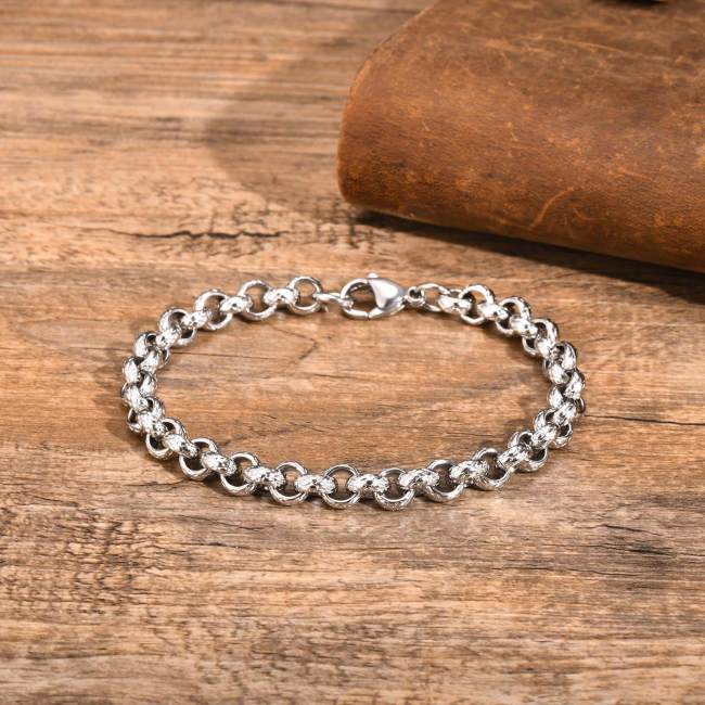 Wholesale Stainless Steel Mens Rolo Chain Bracelet
