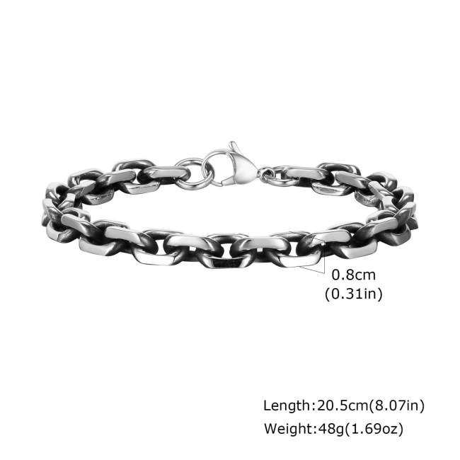 Wholesale Stainless Steel Mens Chunky Link Bracelet