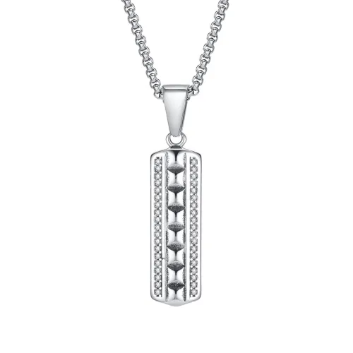 Wholesale Stainless Steel Vertical CZ Pendant