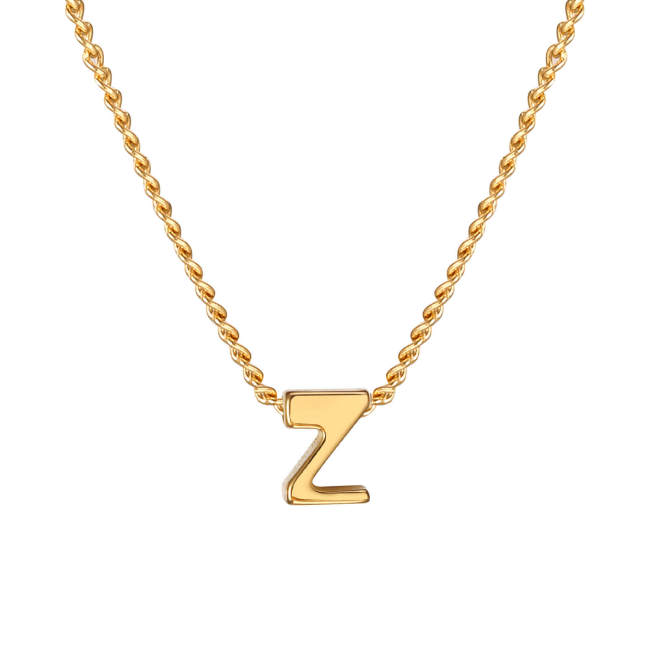 Wholesale Stainless Steel Minimalist Initials Necklace