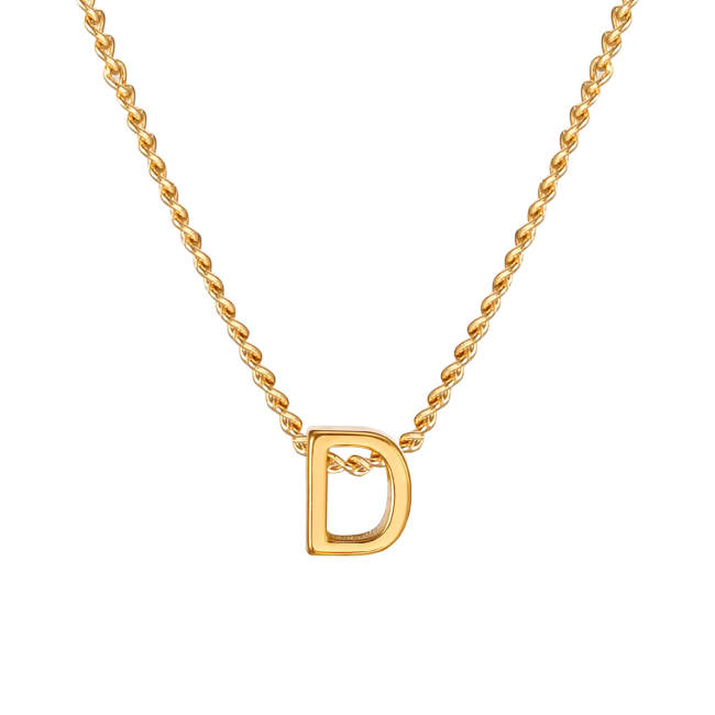 Wholesale Stainless Steel Minimalist Initials Necklace