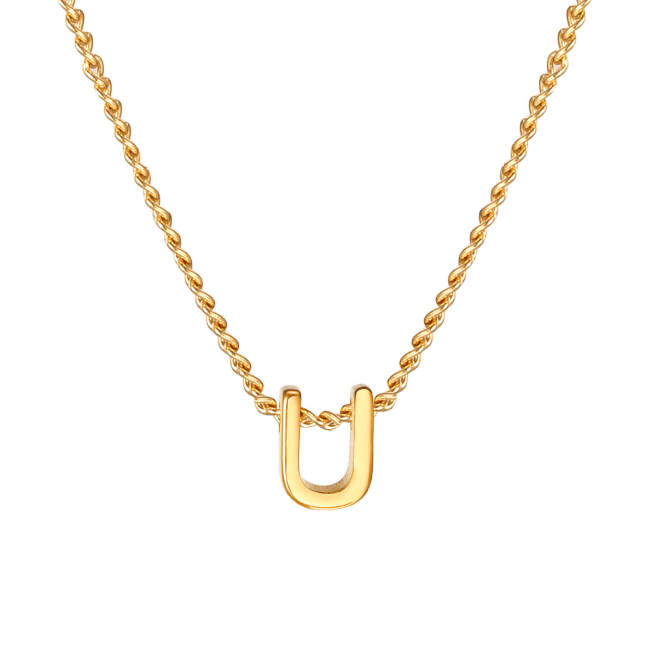 Wholesale Stainless Steel Minimalist Initials Necklace