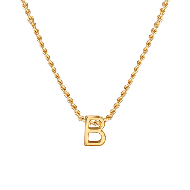 Wholesale Stainless Steel Minimalist Initials Necklace