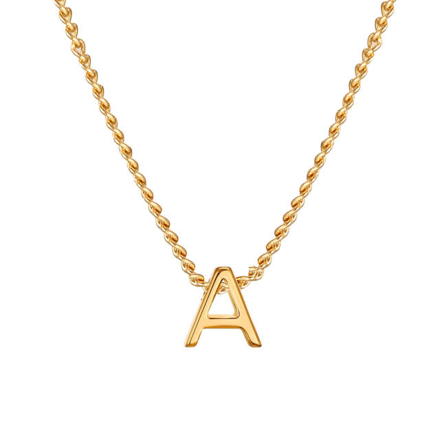 Wholesale Stainless Steel Minimalist Initials Necklace