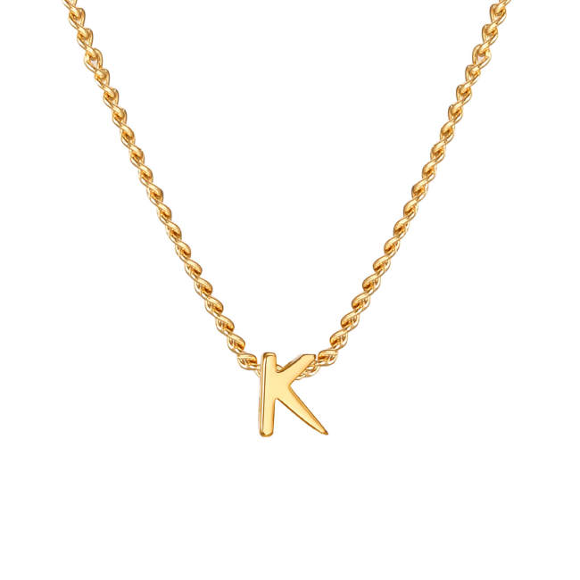 Wholesale Stainless Steel Minimalist Initials Necklace