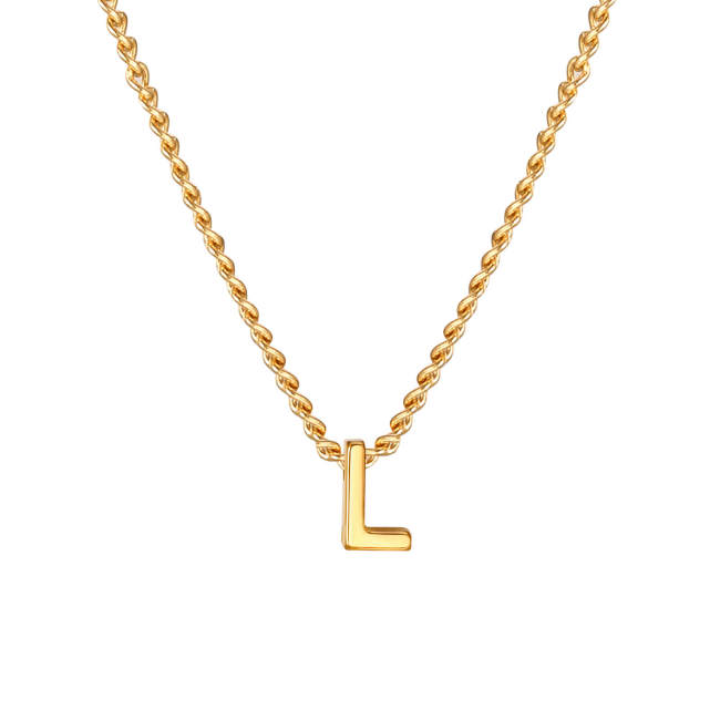 Wholesale Stainless Steel Minimalist Initials Necklace