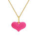 Wholesale Alloy Acrylic Pink Heart Pendant