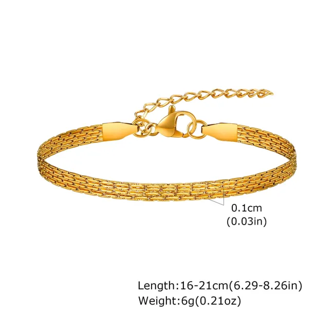 Wholesale Stainless Steel Multi Layered Cardano Chain Bracelet
