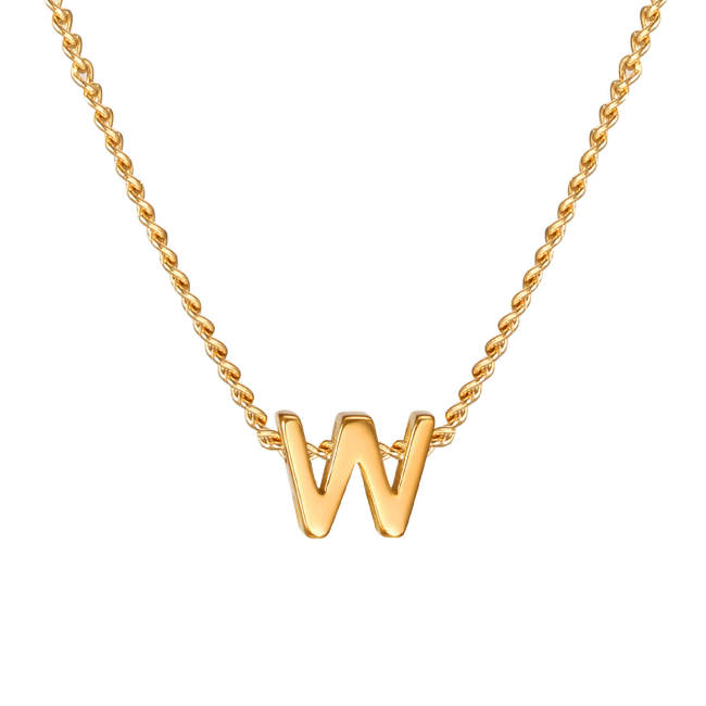 Wholesale Stainless Steel Minimalist Initials Necklace