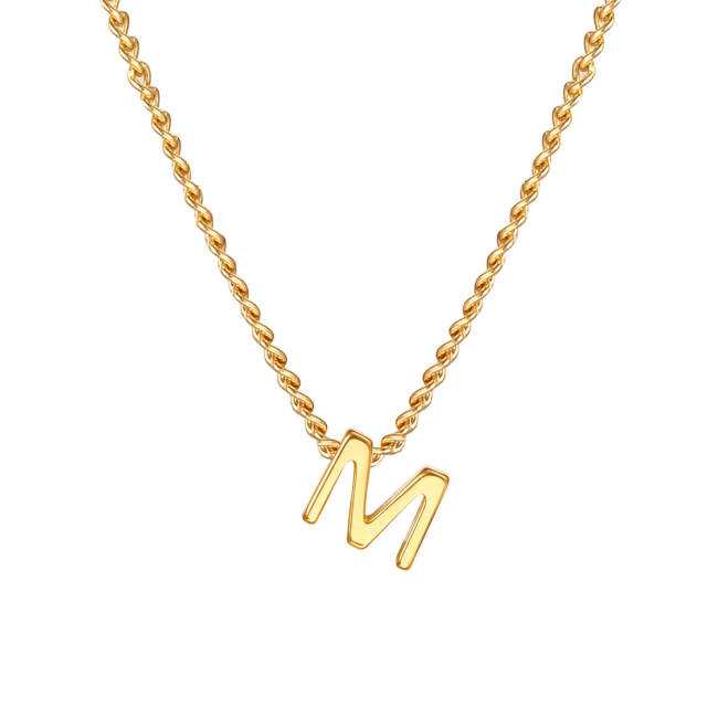 Wholesale Stainless Steel Minimalist Initials Necklace