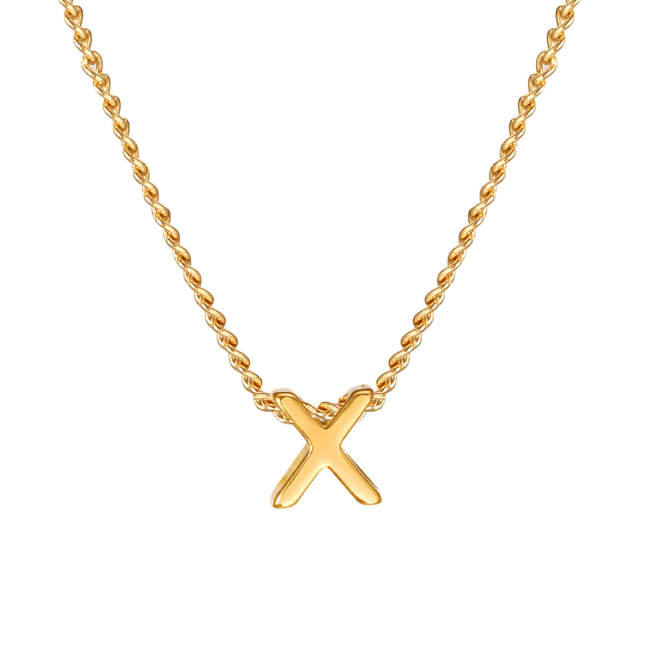 Wholesale Stainless Steel Minimalist Initials Necklace