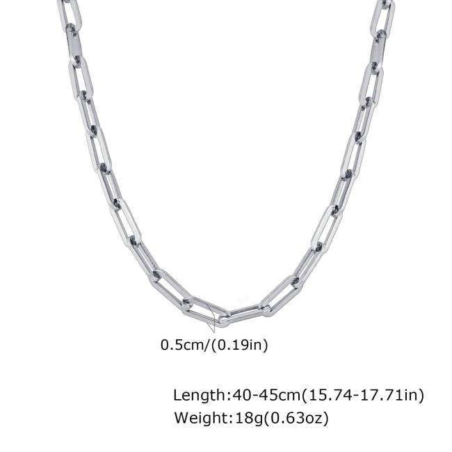 Wholesale Stainless Steel Chunky Paperclip Chain Necklace