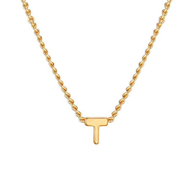 Wholesale Stainless Steel Minimalist Initials Necklace
