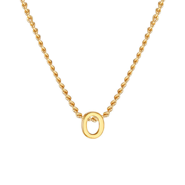 Wholesale Stainless Steel Minimalist Initials Necklace