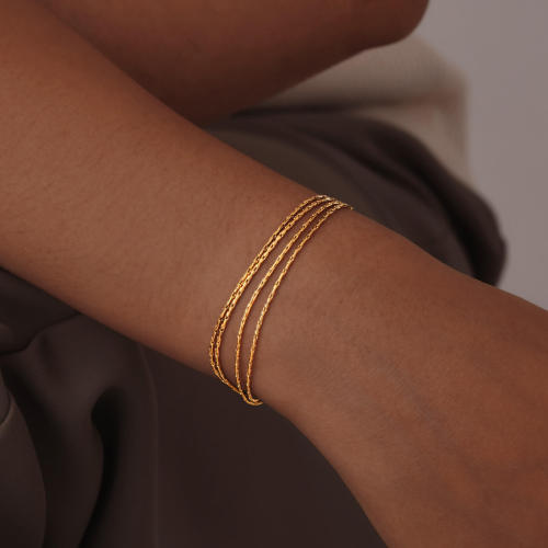 Wholesale Stainless Steel Multi Layered Cardano Chain Bracelet