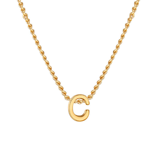 Wholesale Stainless Steel Minimalist Initials Necklace