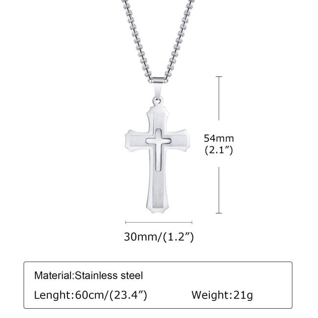 Wholesale Stainless Steel Triple Cross Pendant