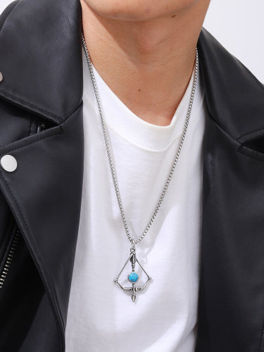 Wholesale Stainless Steel Turquoise Pendant