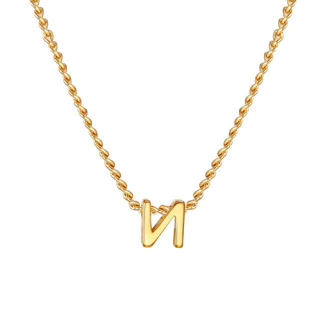 Wholesale Stainless Steel Minimalist Initials Necklace