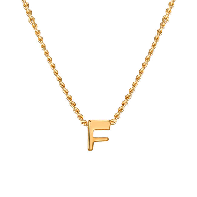 Wholesale Stainless Steel Minimalist Initials Necklace