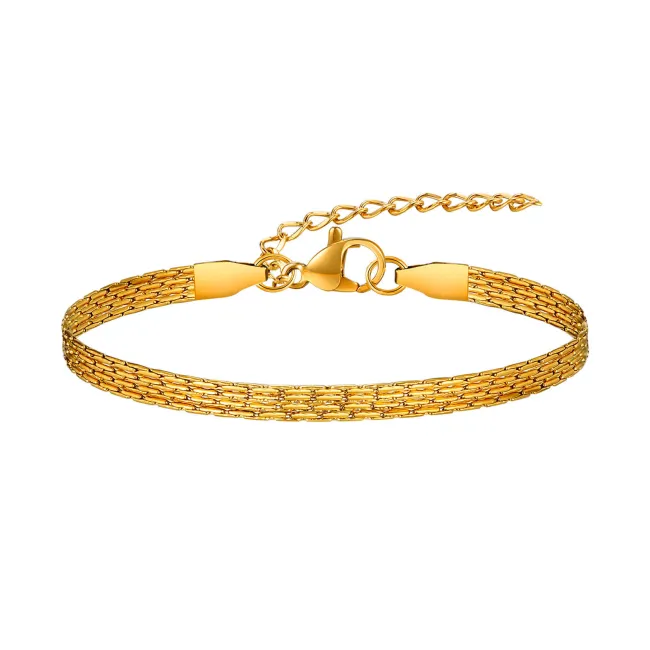 Wholesale Stainless Steel Multi Layered Cardano Chain Bracelet
