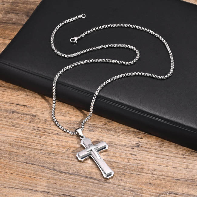 Wholesale Stainless Steel Triple Cross Pendant