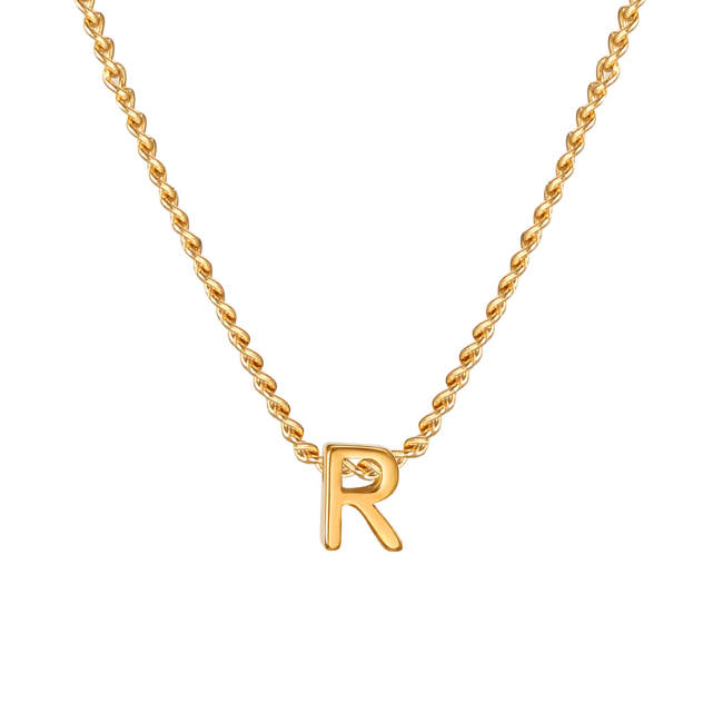 Wholesale Stainless Steel Minimalist Initials Necklace