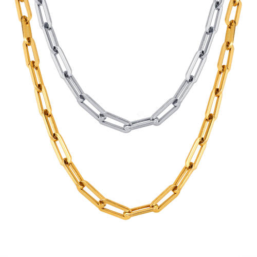 Wholesale Stainless Steel Chunky Paperclip Chain Necklace