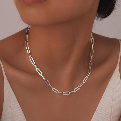 Wholesale Stainless Steel Chunky Paperclip Chain Necklace