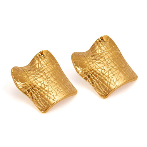 Wholesale Stainless Steel Fashion Geometric Irregular Stud Earrings