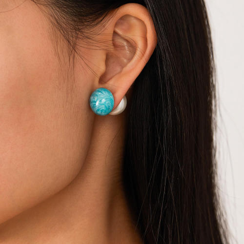 Wholesale Stainless Steel Fashion Enamel Stud Earrings