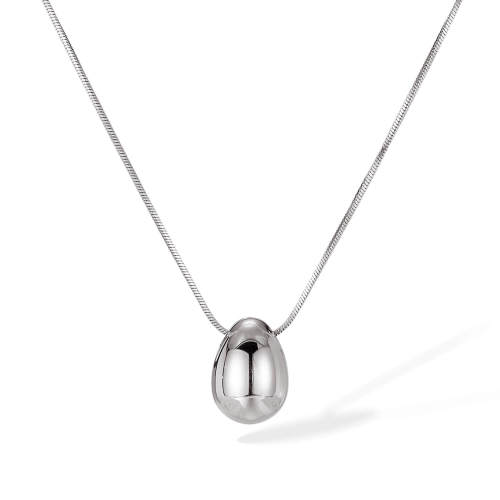 Wholesale Stainless Steel Hollow Teardrop Necklace