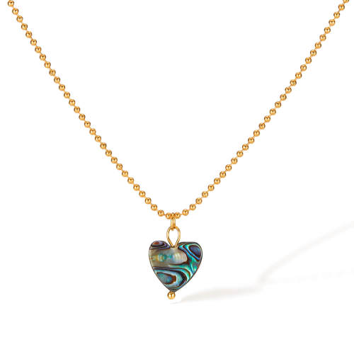 Wholesale Stainless Steel Heart Shell Necklace