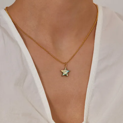 Wholesale Stainless Steel Pentagram Necklace