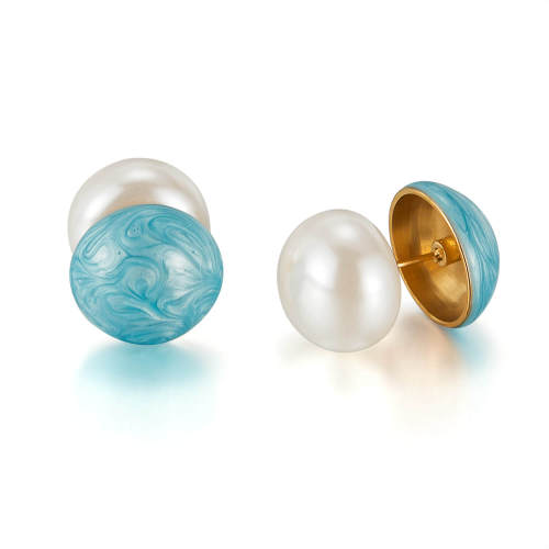 Wholesale Stainless Steel Fashion Enamel Stud Earrings