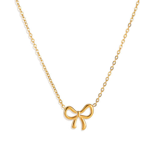Wholesale Stainless Steel Bow Necklace