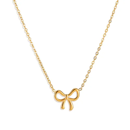 Wholesale Stainless Steel Bow Necklace