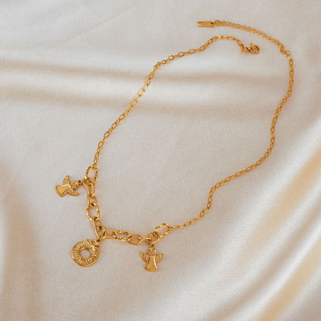 Wholesale Stainless Steel Cherub Necklace