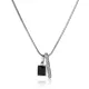 Wholesale Stainless Steel Black Acrylic Necklace