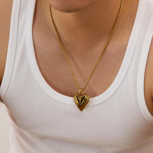 Wholesale Stainless Steel Trendy Heart Pendant