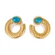 Wholesale Stainless Steel Blue Turquoise Earrings
